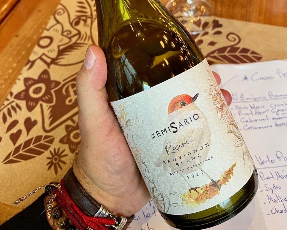 Imagem do rótulo El Emisario da vinícola Casa Romero.